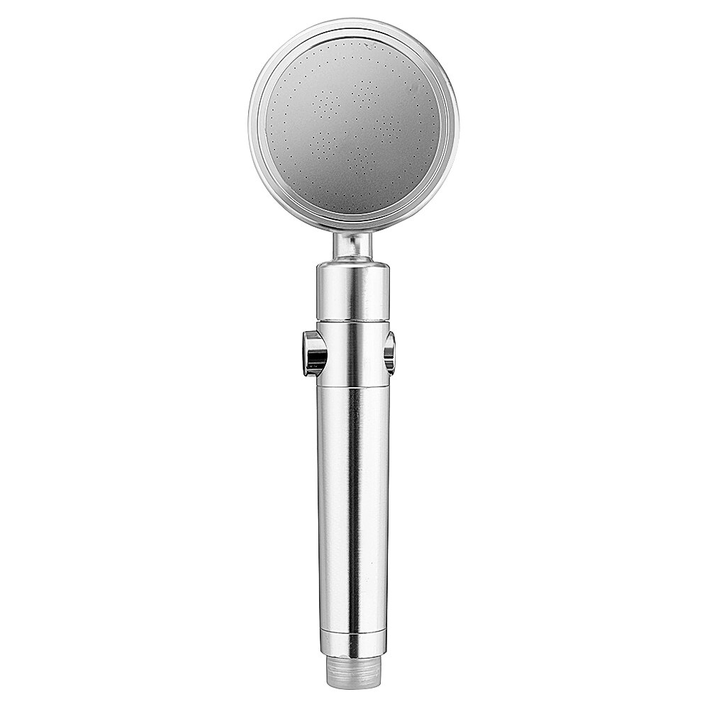 360 Rotating Shower Head Water Saving Space Aluminum Booster Bath Shower Pressurized Filter Handheld Shower with Stop Button: Default Title
