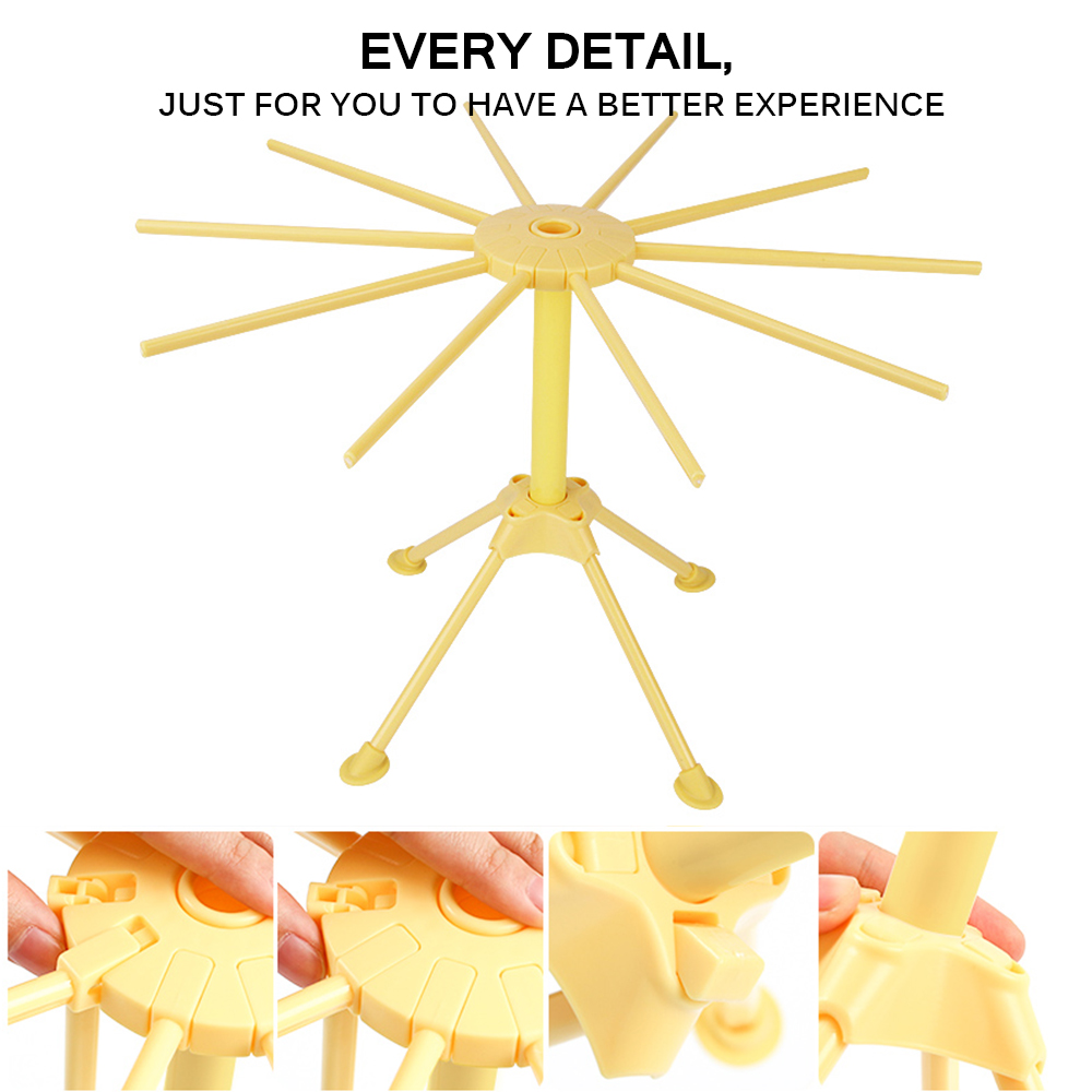 Noddle Drying Shelf Manual Rotating Folding Pasta Drying Stand 10 Bars Noodle Dryer Noodle Drying Stand Spaghetti Drying Rack