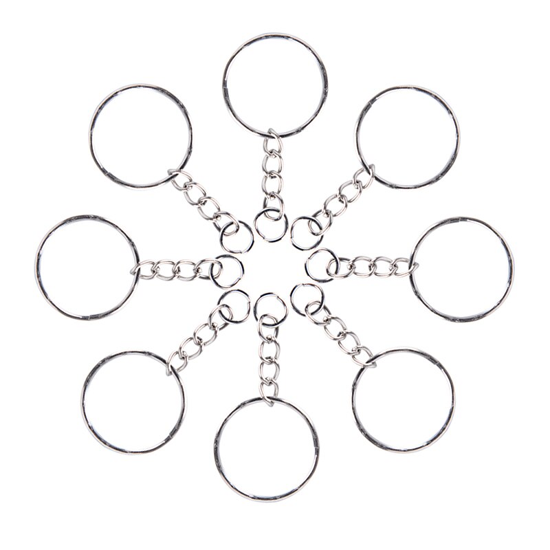 10/20/40/60Stck Edelstahl Schlüssel Ketten Legierung Kreis DIY Schlüsselanhänger Schmuck Keychain 25mm, Der schmuck Zubehör