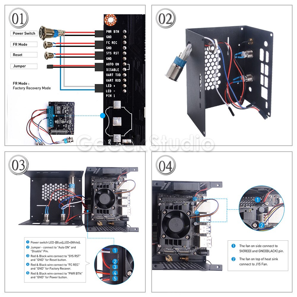 NVIDIA Jetson Nano Metal Case / Enclosure with Provide Switch Button for NVIDIA Jetson Nano Developer Kit B01