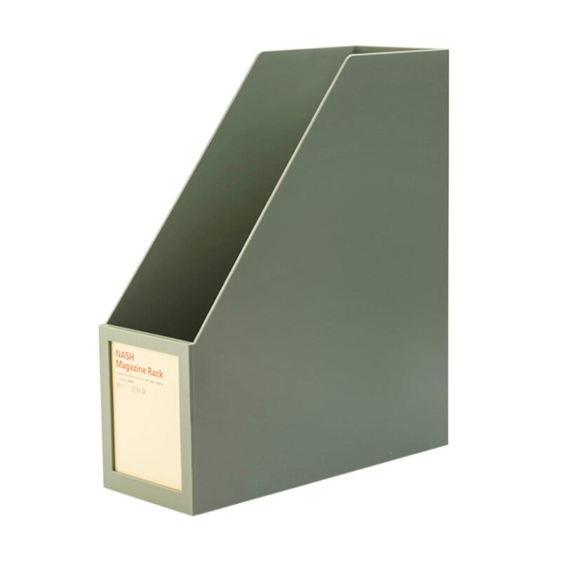 LX0B Multi-purpose Document File Holder with Lable Window File Storage Case Easy to Push/Pull Vertical Placement for Office