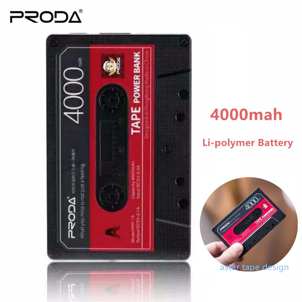 Remax proda 4000mAh power bank Tape powerbank met led Ultra Dunne Mini Draagbare Externe Batterij Oplader voor iphone