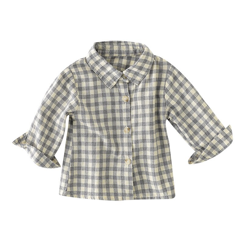 Baby Jongen Plaid Lange Mouwen Baby Girl Shirt Blouse Jongens Plaid Outfit Baby Meisje Lange Mouwen Tops