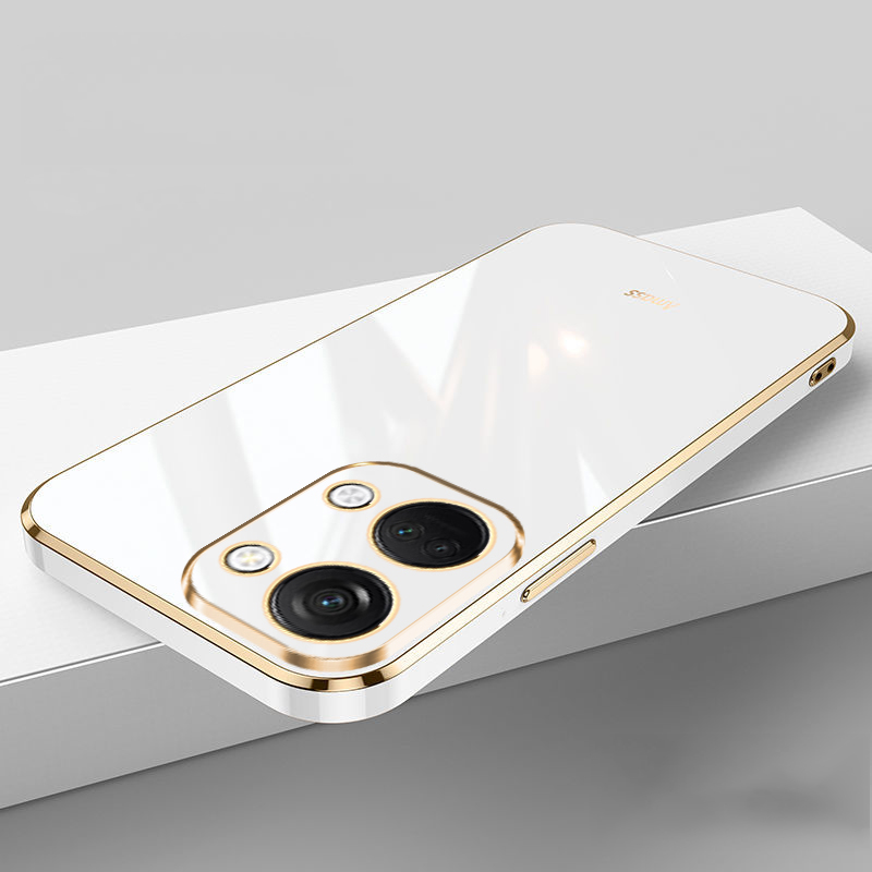 For OnePlus Nord 2T Case 1+ Nord 2T Phone Case CPH2399 CPH2401 Case Nord 2T Luxury Square Plating Shockproof Back Cover Fundas: Beige
