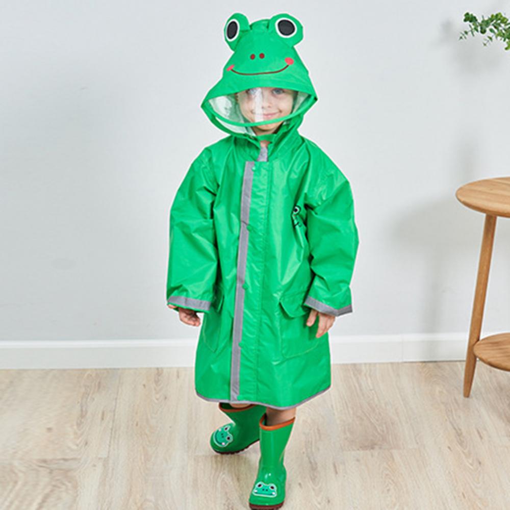 Waterproof Raincoat Kids Rain Jacket 3D Cartoon Animal Rain Coat Hooded Poncho Kids Rainwear capa de chuva infantil дождевик