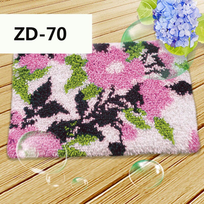 Latch-Hook-Rug Carpet Segment Embroidery Material Package DIY Handcraft Carpet Embroidered Accessories latch-hook-mat Rug Kit: 70