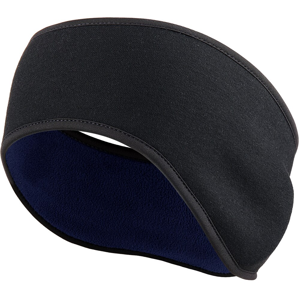 Gumao Warmer Fleece Hoofdband Zwarte Thermische Hoofd Haarband Gym Yoga Fietsen Running Zachte Dikke Sport Zweetband Mannen Vrouwen Winter: 8HB-A38-004(Thick)