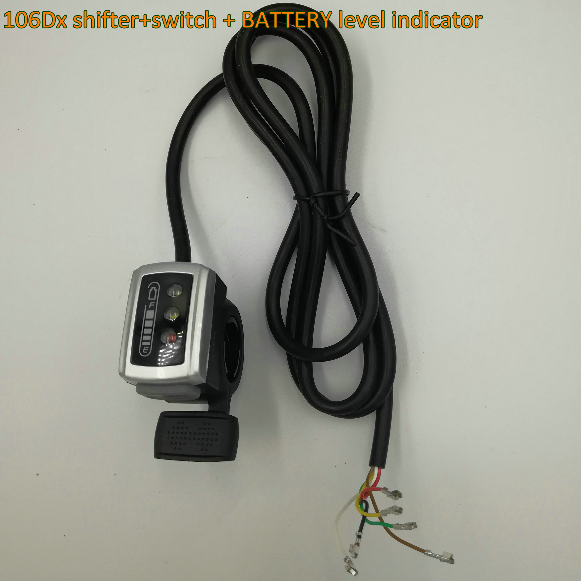 Indicador de batería 24v36v48v + palanca de pulgar/acelerador + interruptor de enganche/interruptor de encendido-apagado de bloqueo automático para bicicleta eléctrica scooter ATV parte