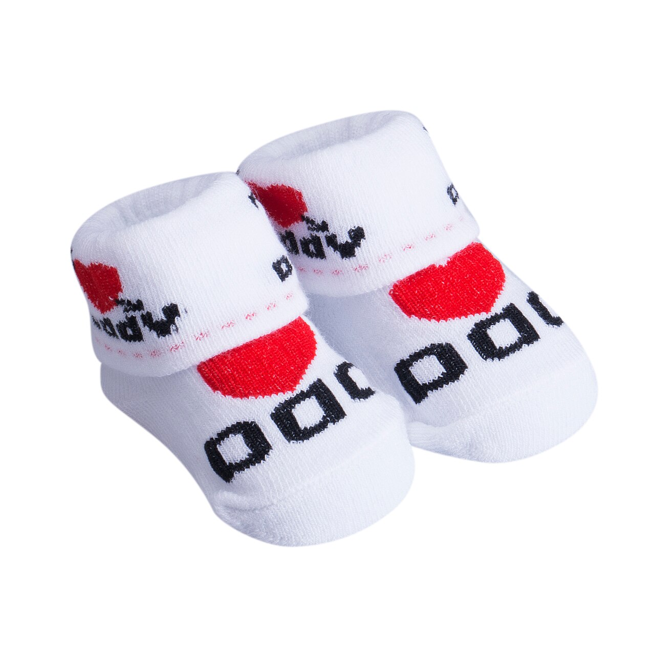 Chaussettes courtes en coton pour bébés filles garçons | Chaussettes courtes de princesse, en coton, motif imprimé de lettres, accessoires d'automne décontracté és et doux 0-6M: Dad