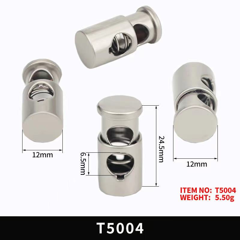 Plastic/Metal Toggle Spring Loaded Cord Locks Drawstring Rope Clip End Round Ball Sliding Fasten Button Lanyard Paracord Stopper: 30pcst5004