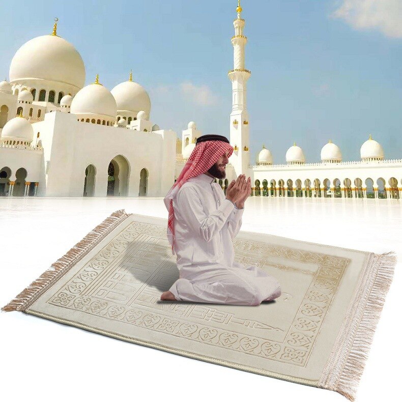 Thick Soft Muslim Islamic Prayer Mat Salat Musallah Prayer Rug tapis de priere islam Sajadah Pray Rug Carpet gebedskleed 80X120: H-18