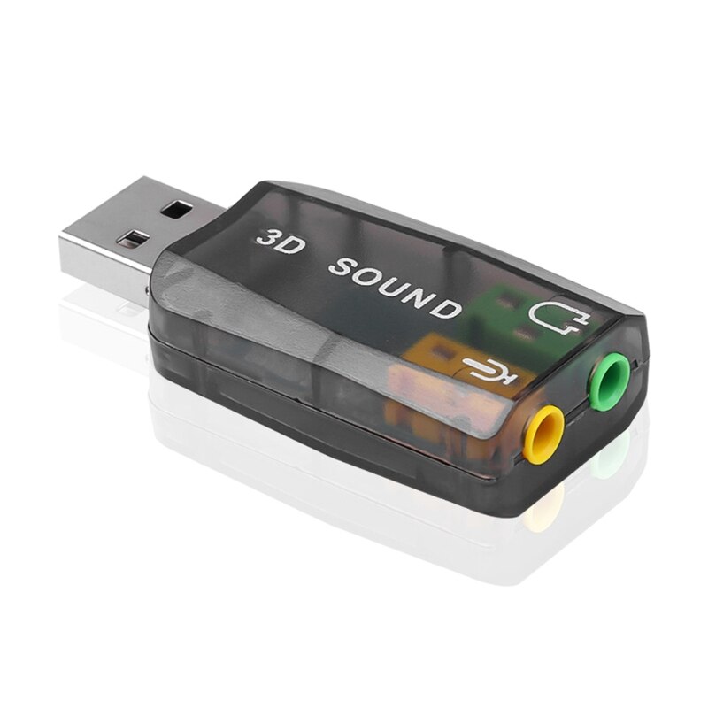 XX9A 3D Geluidskaart Mini Externe Usb Naar 3.5Mm Mic Microfoon Hoofdtelefoon Jack