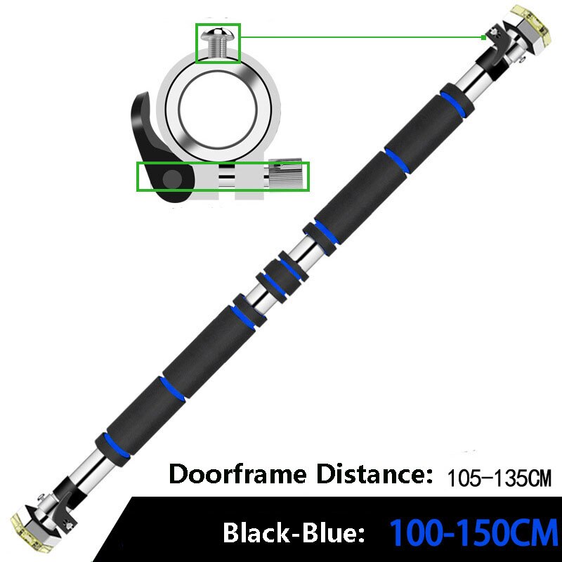 Door Horizontal Bar Indoor Exercise Apparatus Home Exercise Arm Lead Up Training Device Horizontal Bar: Blue
