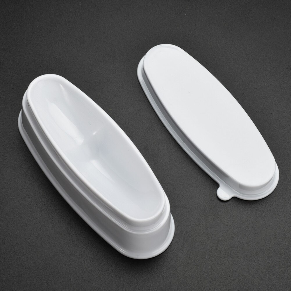 Nail art værktøj fransk smile linje spids akryl pulver guide box sag dyppebakke form