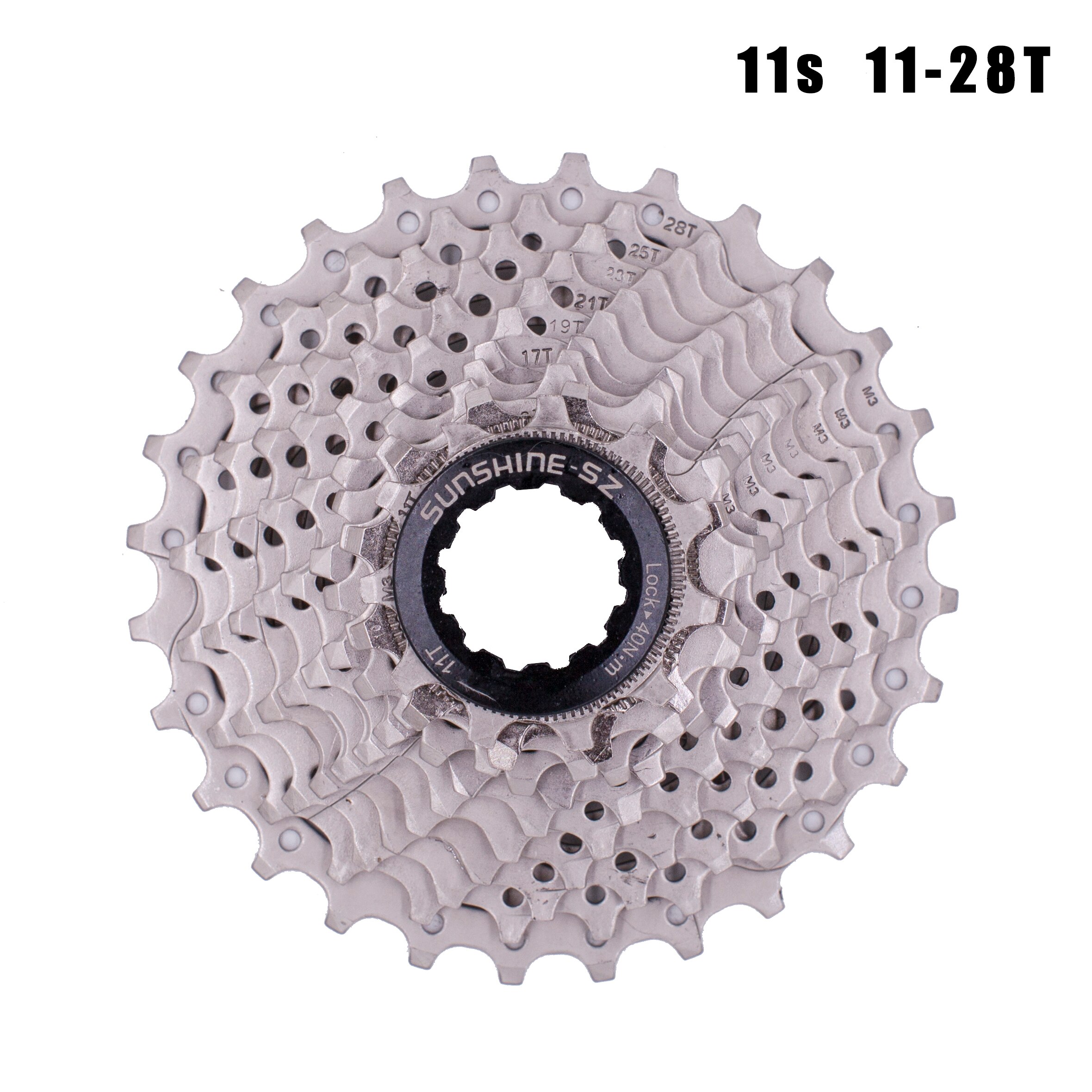 SUNSHINE Road Bike 8 9 10 11 12 s Speed Velocidade 11-25/28T/32T/34T Bicycle Cassette Freewheel Sprocket for SHIMANO: 11s 11-28T