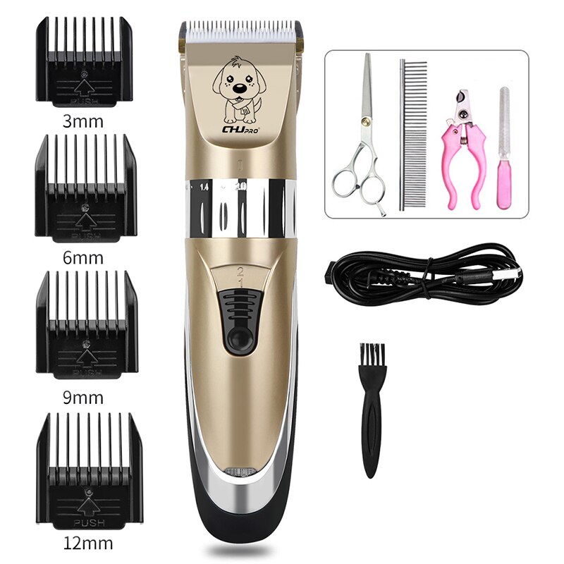 Professionele Hond Haar Clipper Oplaadbare Draadloze Dier Grooming Clippers Elektrische Hond Haar Trimmer Haar Snijden Mahine: 1