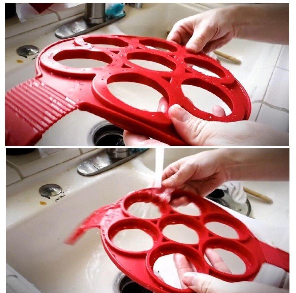 7 hullers silikone form pandekage maker nonstick æg ring maker køkken tilbehør snack kage form madlavning bageværktøj