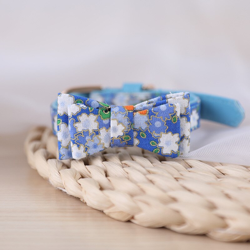 Accesorios de Collar de mariposa para perro y gato, productos elegantes de lujo,: Blue