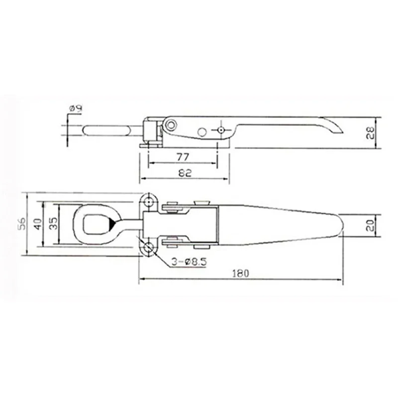 1 Set Heavy Duty Trailer Spring Hasp Container Door Handle Hasp Fastener Accessories, Truck Trailer Buckle Hasp Safety Latch