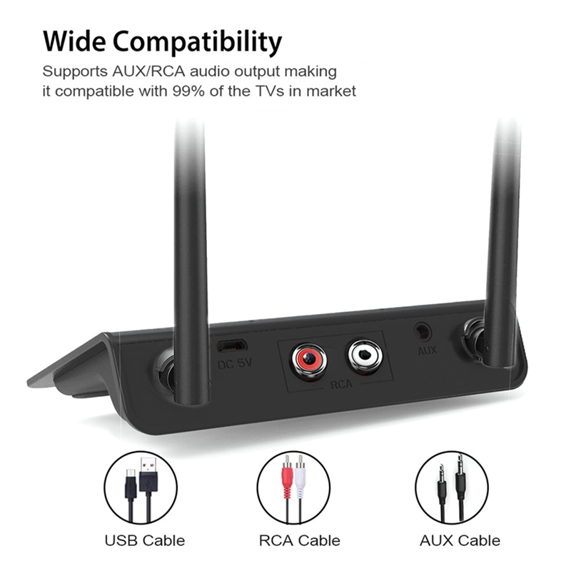 Aptx LL AAC 80M Bluetooth 5,0 Absender Empfänger 3,5mm AUX RCA USB Stereo o kabellos Adapter Dongle für TV PC Auto