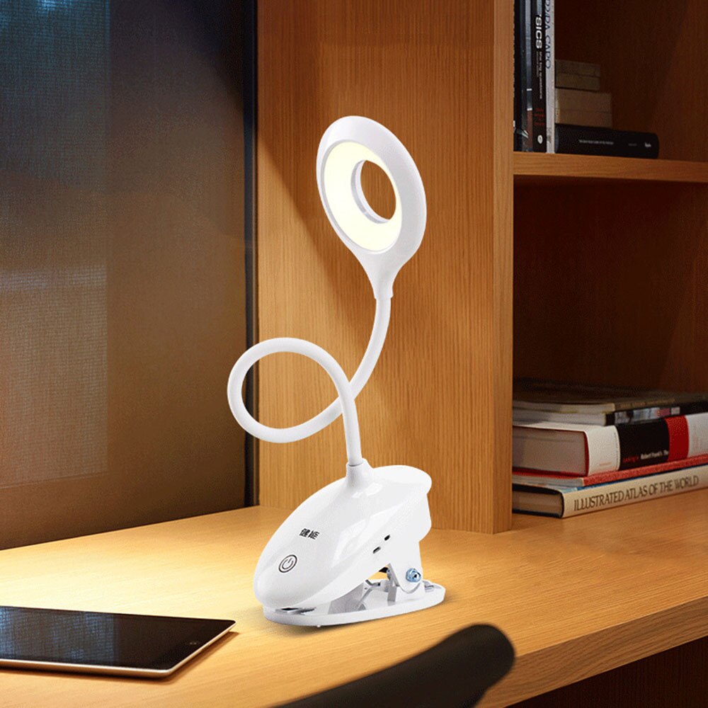 Lampe de bureau Portable LED interrupteur tactile marche/arrêt lampe de bureau Clip de Protection des yeux 3 Dimmable USB 18650 lampe de Table Rechargeable: Clip Type 1200mAh