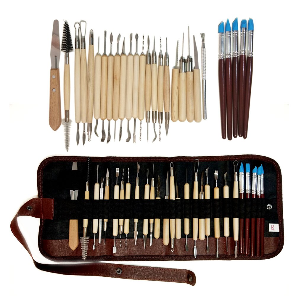 DIY Ceramics Clay Sculpture Polymer tool set Beginner&#39;s Multi-tools Craft Sculpting Pottery Modeling Carving Smoothing Wax Kit
