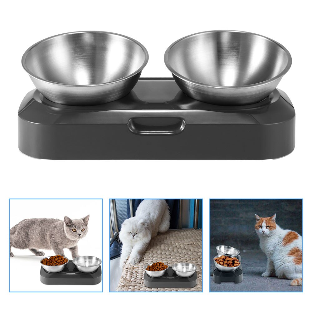 Honden- en kattenbakken van roestvrij staal, reisvoetafdruk, voerbak, waterbak voor huisdieren, honden, katten, puppy's, voerbak voor buiten: Enkele kom
