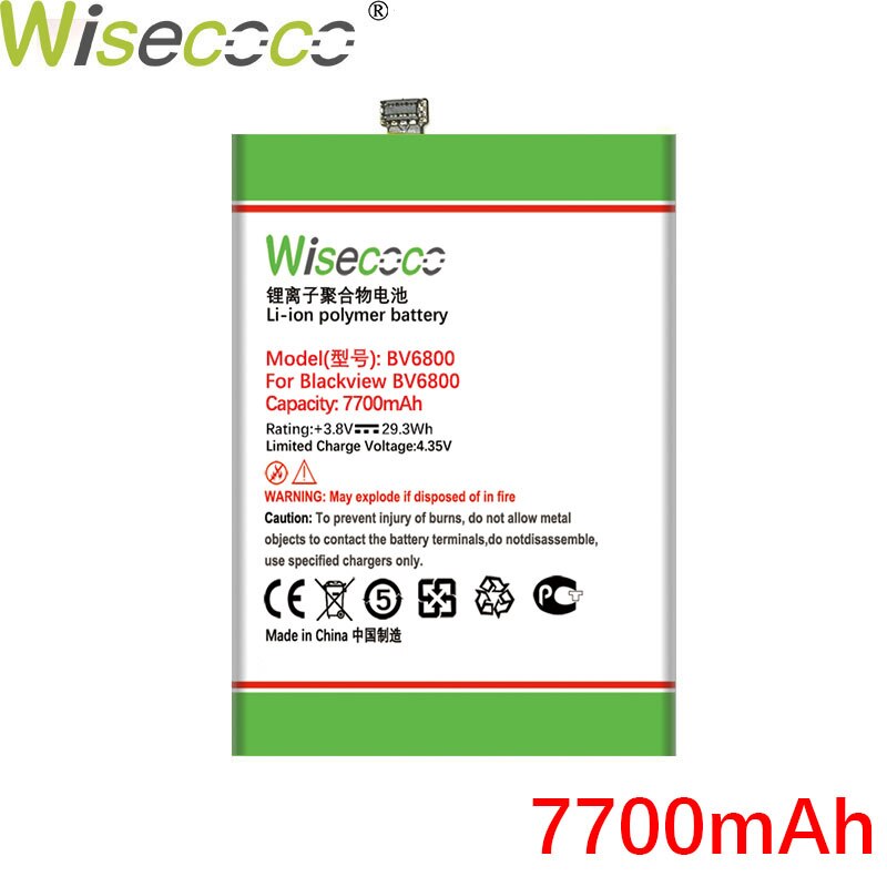 WISECOCO バッテリー Blackview BV6000 BV6800 BV7000 BV8000 BV9000 電話最新の生産高品質の新バッテリー + トラッキングコード