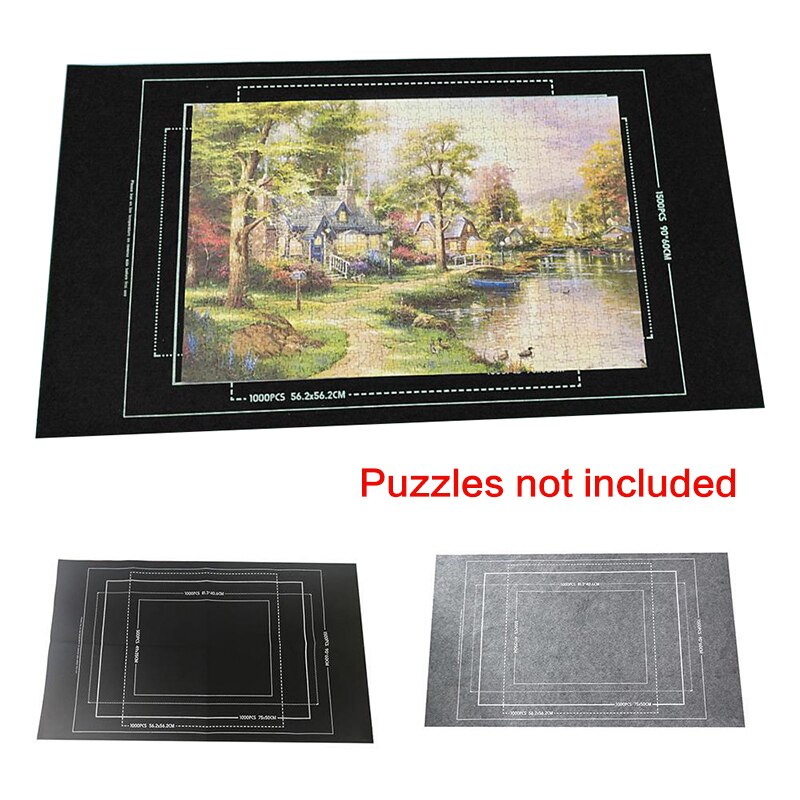 Portable Travel Puzzle Storage Mat Roll Up Mat Jigsaw Roll Felt Mat Play Mat for up 1500/2000/3000 Pieces