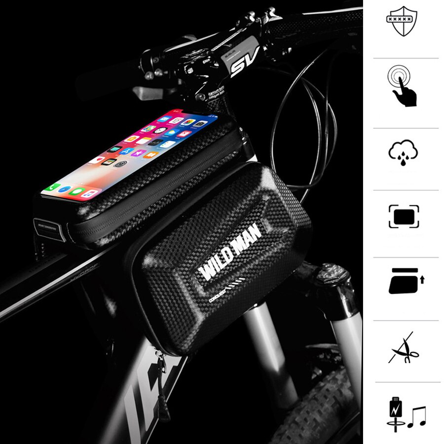 3 Types Bicycle Bags Bicycle Front Waterproof Screen Touch Screen Phone Bag Mountain Bike Top Tube Bag Cycling Pannier Bag