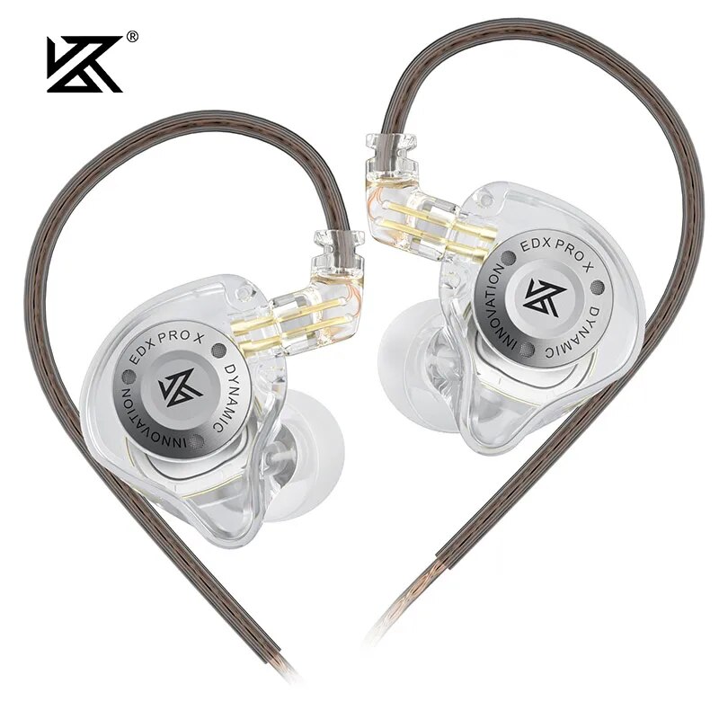 KZ EDX PRO X słuchawki przewodowe HIFI Stereo Bass słuchawki douszne douszne słuchawki sportowe zestaw słuchawkowy do gier z redukcją szumów: YELLOW