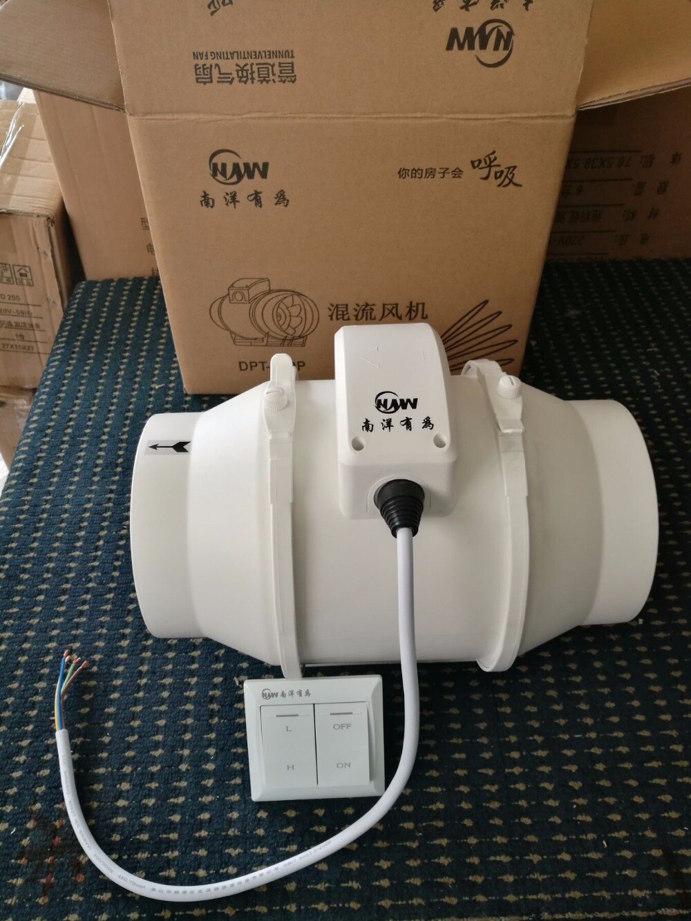 6 inch inline duct fan plastic extractor bathroom ceiling ventilation pipe exhaust fan 220V booster turbo fan ventilator 150mm