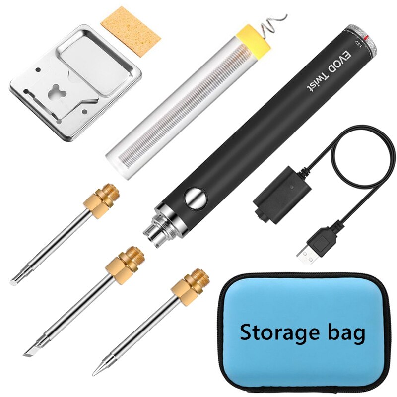 Wireless soldering iron portable rechargeable soldering iron usb soldering iron 510 interface soldering iron tip: black