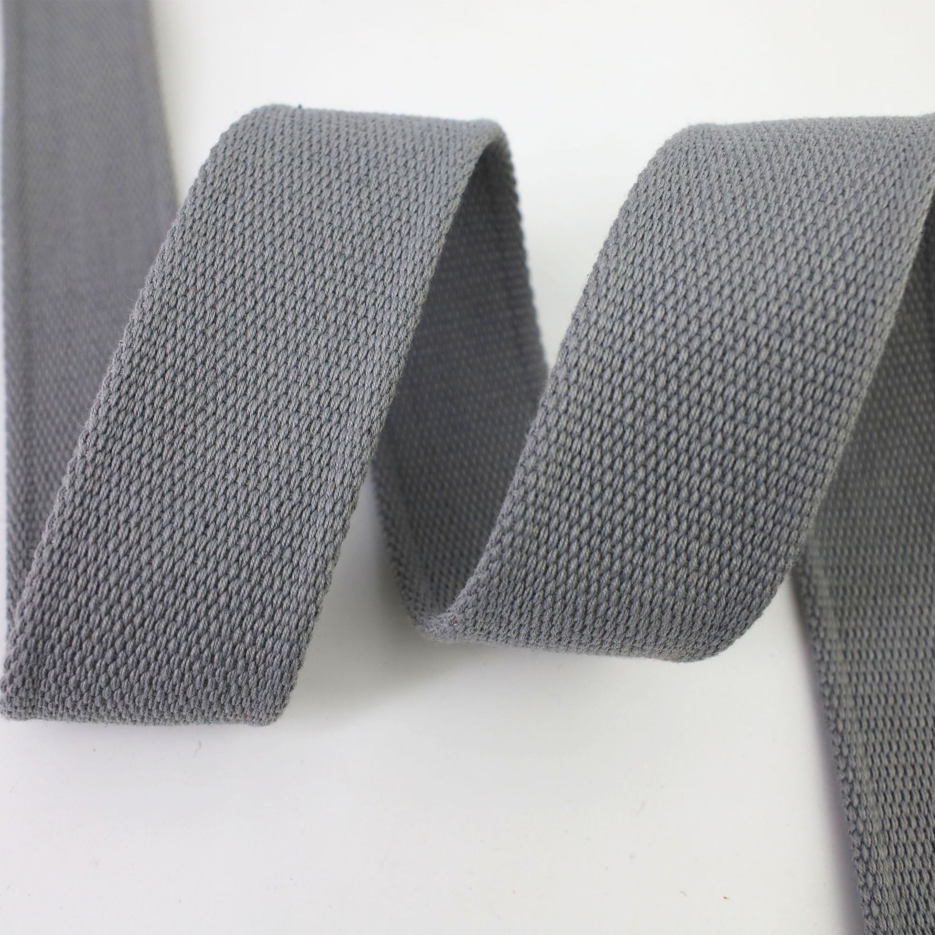 Sangles en coton et Polyester de 2M 45mm 2-2.5mm d&#39;épaisseur, pour sac à dos, étiquette, bande polarisée, accessoires de couture, bricolage: Gray-45mm