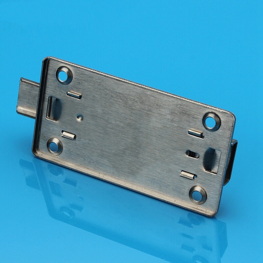 4 Inch Rvs Deurslot Sliding Lock Barrel Bolt Automatische Voorjaar Klink Veiligheid Slot Voor Hotel Kantoor Thuis Kabinet