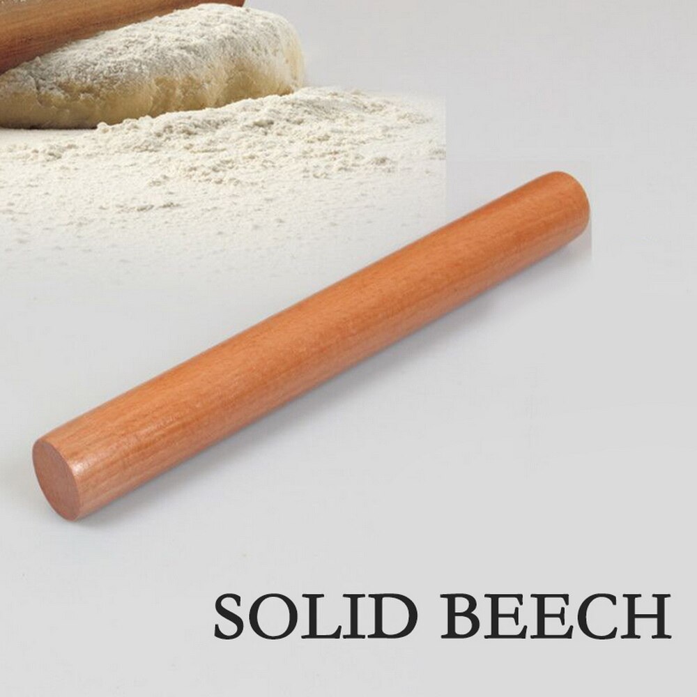 Solid Natuurlijke Hout Koken Gereedschap 40X2.7Cm Fondant Taart Decoratie Rollen Deeg Roller Keuken Accessoires Rolling Pin Draagbare