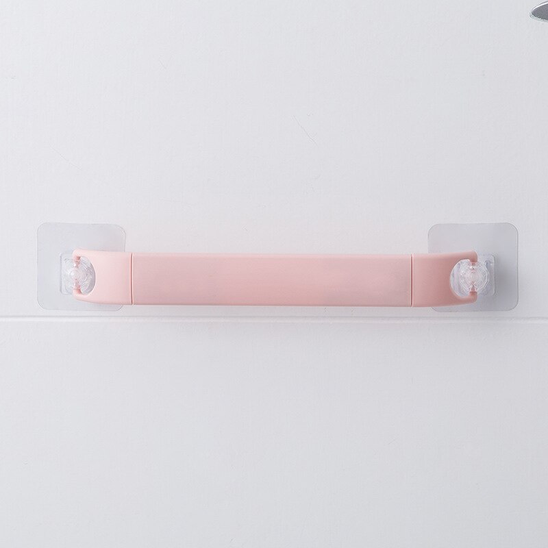 Porte-serviettes rétractable en plastique, sans perforation, cloison sanitaire, porte-serviettes simple: Rouge