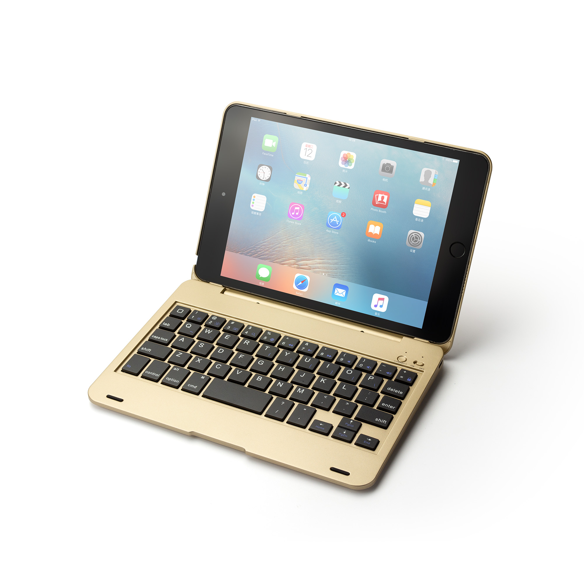 Til ipad mini 4 mini 5 cover med tastatur  a1538 a2124 abs trådløst funda til ipad mini 4 5 tastaturcover