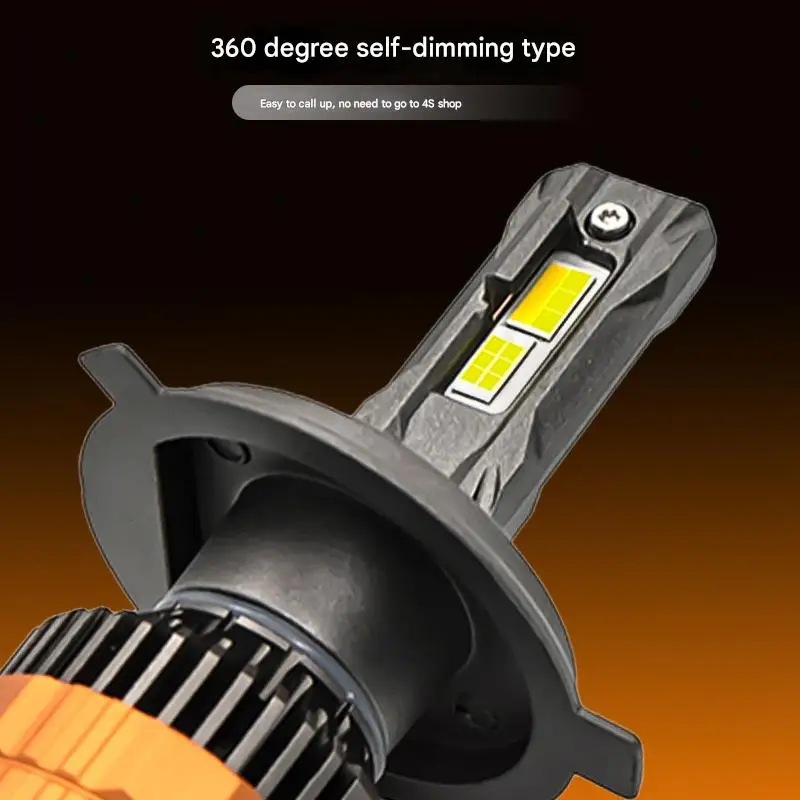 HYNBYZJ H7 1200 W H4 LED-Scheinwerfer H1 H11 9005 9006 9012 6500 K 4300 K 3000 K dreifarbige Fernbedienung für Autoscheinwerfer
