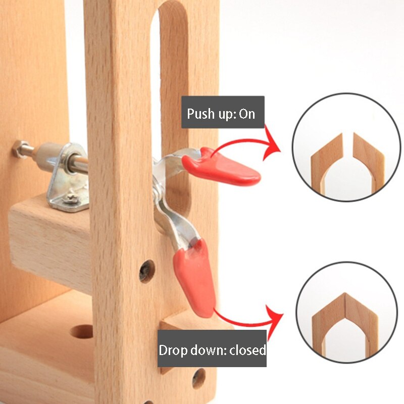 JEYL Hand-Sewn Wooden Clip DIY Hand-Sewn Tool Suture Wooden Clip Beech Leather Wooden Frame Hand-Stitched Clamp