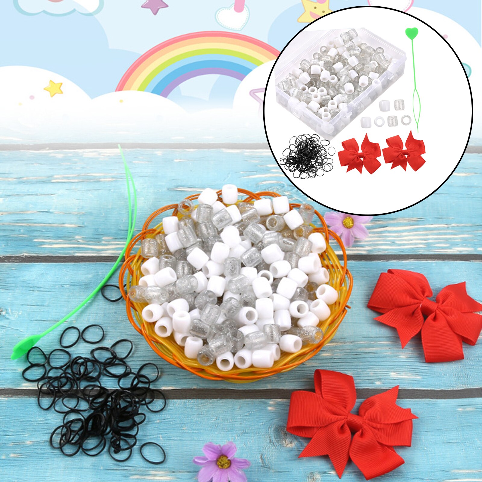 Hair Extension Tools Kit Micro Rings for Dreadlock Salon Wedding Photography