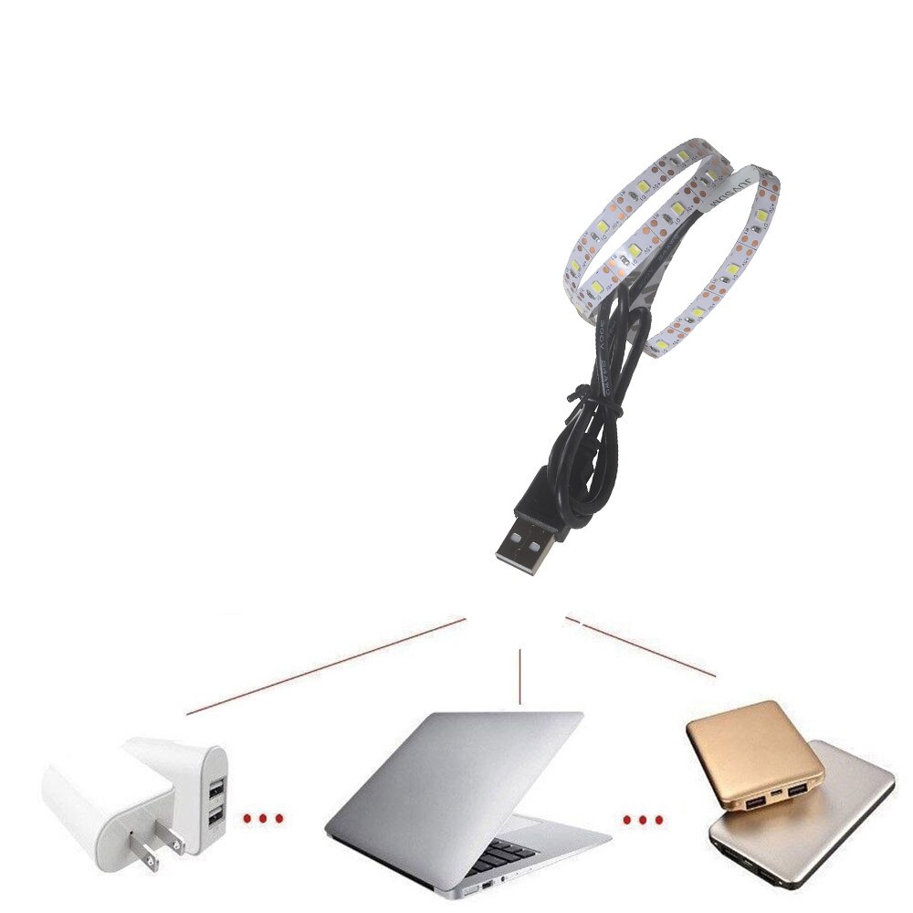 5V Led Strip 2835 30SMD/50Cm Wit/Warm Wit/Blauw Led Strip Licht Bar Tv terug Verlichting Screen Tv Achtergrond Verlichting #4