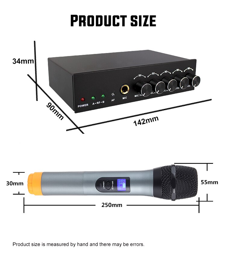 S-10 UHF Bluetooth Two Channel Wireless microphone Metal Receiver for Home Theater Audio Receiver DVD Hi-Fi systems HDTV gaming