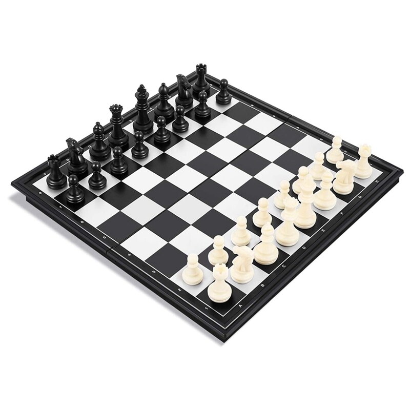 Magnetic Folding Chess Portable 25X25cm Chess Board Black And White Chess Toys For Gatherings And Family Activities: Default Title