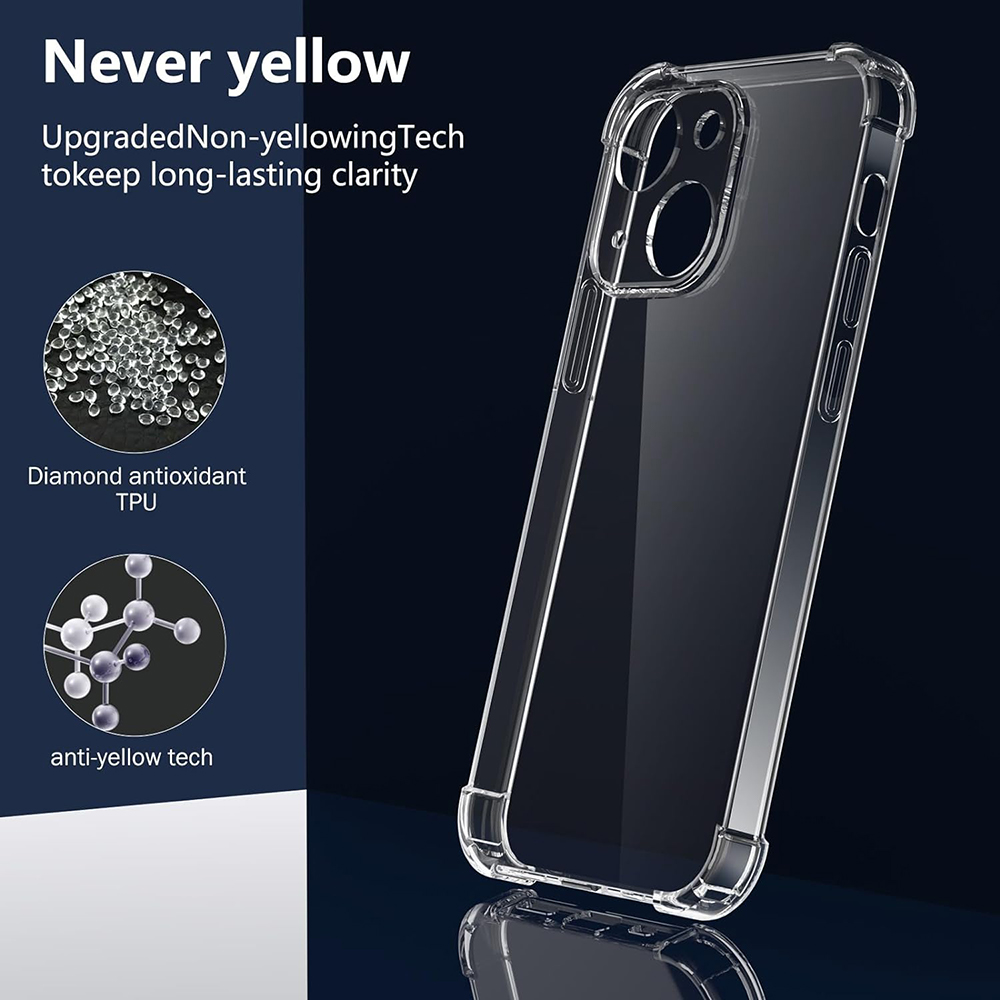 Coque de luxe antichoc en silicone pour iPhone 15 14 Plus 13 12 Mini Pro Max X Xs XR 7 8 6 Plus, housse de pare-chocs transparente et souple