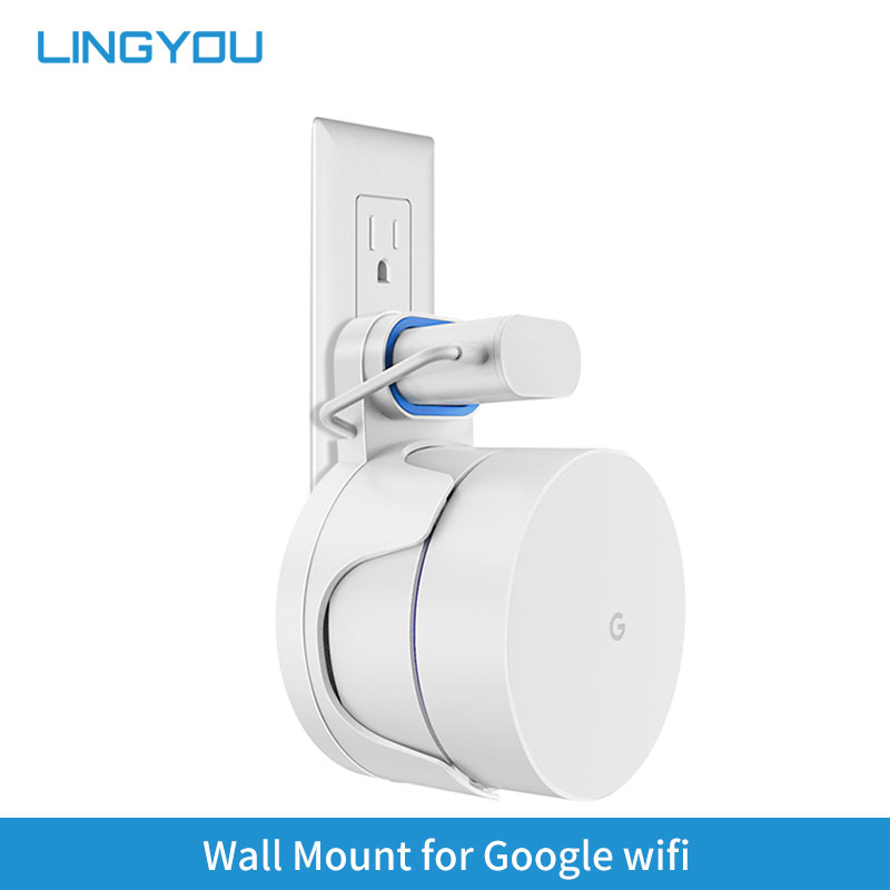 Wall Mount Bracket for Google WiFi Accessories for Google Mesh WiFi System and Google WiFi Router Without Messy Wires or Screws