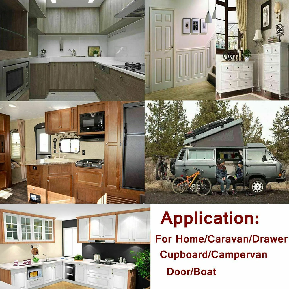 Camper Auto Drukknop Slot Slot Kast Deurknop Caravan Camper Rv Kast Lade Push Latch Lock Hardware