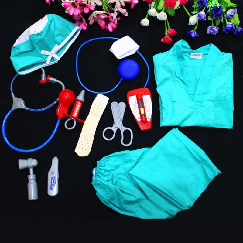 Child&#39;s Blue Doctor Dress up Surgeon Costume Set and Accessories