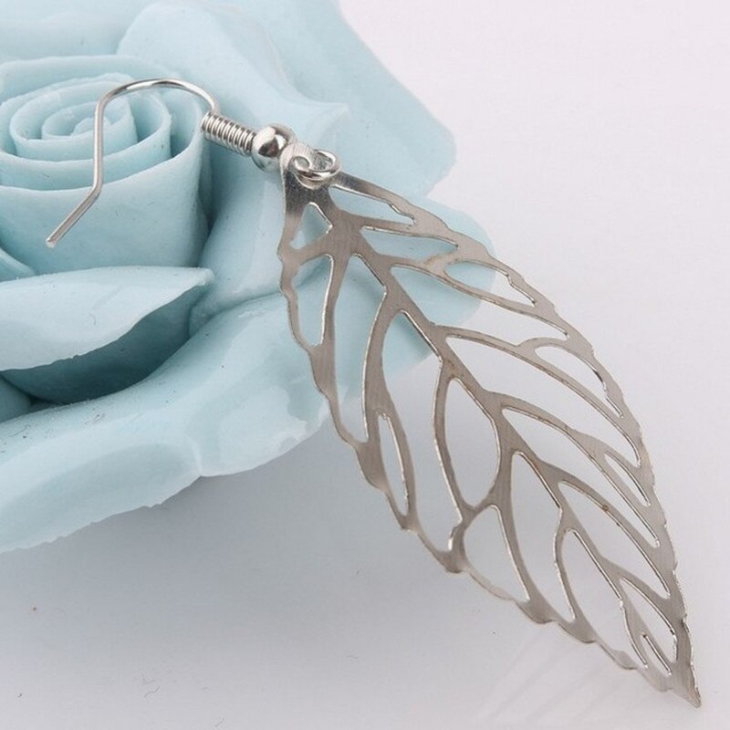 Joyería pendientes Metal hoja pendientes joyería