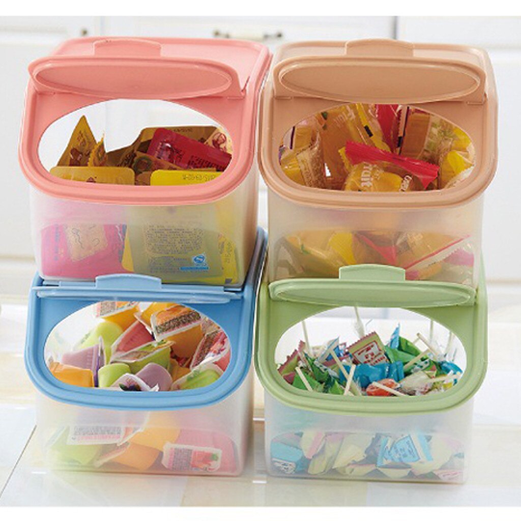 Storage Box Barrel Grain Large Capacity Kitchen Food Grain Rice Container Nice Kitchen Rice Fruit Dry Grain Portable Container✪